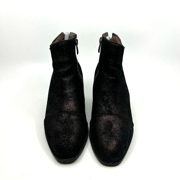 Antelope Black Glitter Leather Ankle Booties Women's 6 US - Picture 4 of 9